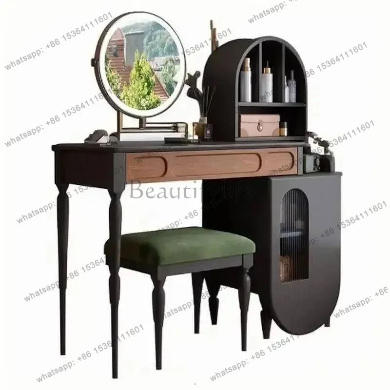 โต๊ะเครื่องแป้งสีดำ LJY พร้อมล - Beauty Makeup Vanity Set บทวิจารณ์และราคา