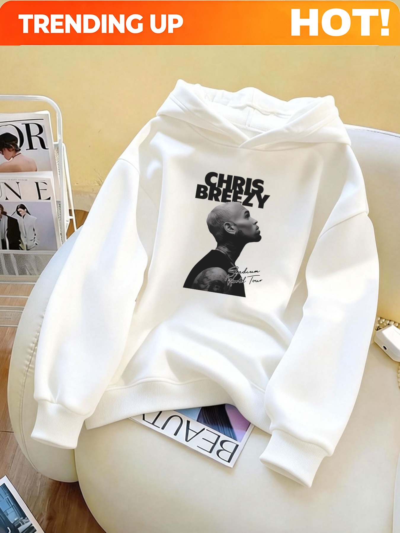 เสื้อสเวตเตอร์มีฮู้ดพิมพ์ลายสไ - Beauty & Makeup Katia Di Paola บทวิจารณ์และราคา